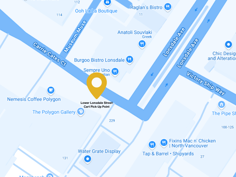 lower lonsdale street cart pick up point map